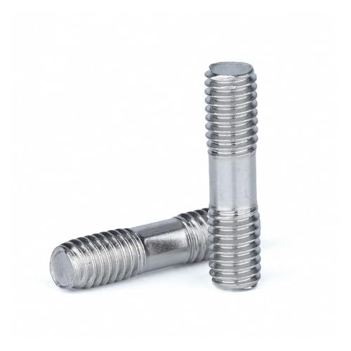 Bolzen, Doppelendgewindestange 304 Edelstahl-Stehbolzen Zahnstange Doppelkopf-Gewindestange M3 M4 M5 M6 M8 M10 M12(M6 (2pcs),25mm) von BEZEOVDWJ
