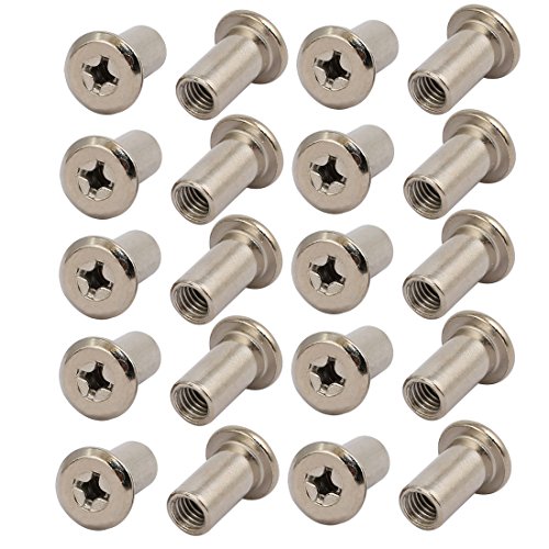 Schraubenmutter, M6 x 15 mm Innengewinde for Heimwerker, Kohlenstoffstahl, beschichtet, Kreuzschlitz-Antrieb, T-Mutter, 20 Stück von BEZEOVDWJ