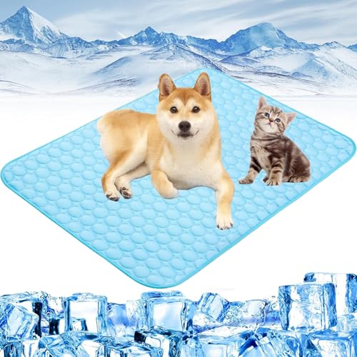 BEZHGOC Kühlmatte für Hunde, Haustiere, Kühlmatte für Hunde, Katzen, Haustier-Kühlmatte, wiederverwendbar, Kühlkissen für Zuhause, Reisen im heißen Sommer (L) von BEZHGOC