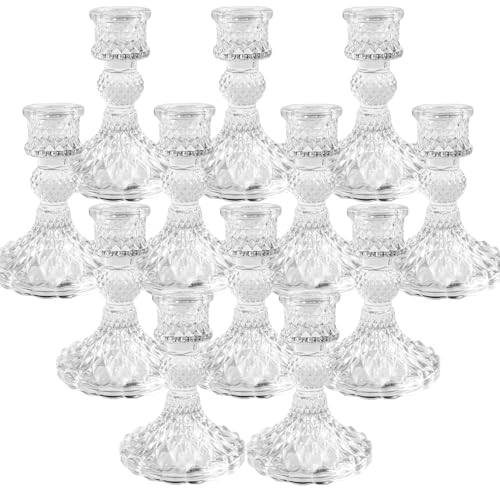 BEZURA Kristall Kerzenhalter für Kerzenständer Kegel Glas Kerzenhalter für Hochzeit Party von BEZURA
