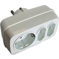 BF - Dreifach-Mix-Multistecker: 2 x 2p (10 a) + 2p + t (16 a) 250 v weiß (eingeschweißt) von BF