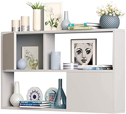 BFBHZY Bücherregal Wandmontiertes Massivholz Bücherregal, Schließfach mit Tür, Schlafzimmerschrank, Nachttisch, (A) von BFBhzy