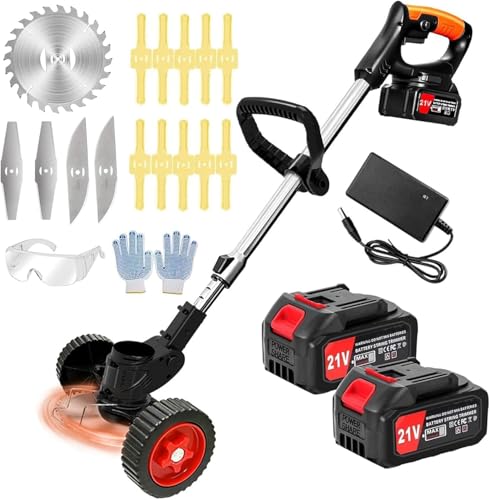 Rasentrimmer Mit Akku 21V Leichter Freischneider Elektrischer Akku-Rasentrimmer Comes with 3 Types of Blades&Wheels Motorsense Höhenverstellbar für Garten, Hof Rasentrimmer Mit Akku 21V Leichter Freischneider Elektrischer Akku-Rasentrimmer Comes with 3 Types of Blades&Wheels Motorsense Höhenverstellbar für Garten, Hof von BFCJSZWacker