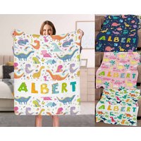Personalisierte Dinosaurier Decke Individueller Fleece Überwurf Für Kinder von BFFGIFTSStore