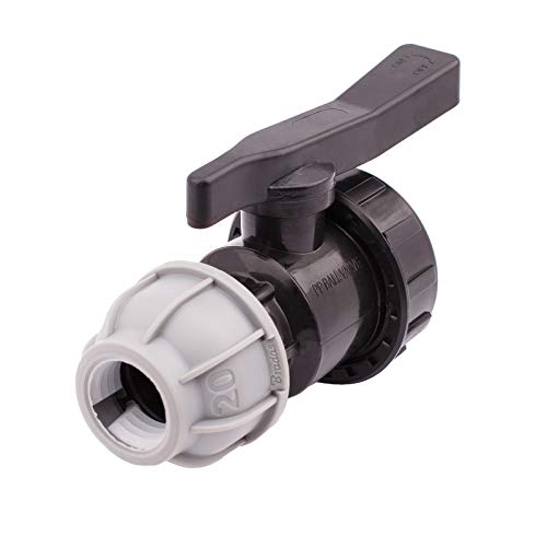 BFG 1/2" IG x 20mm PE Wasserrohr, Kunststoff Kompression, schwarz von BFG