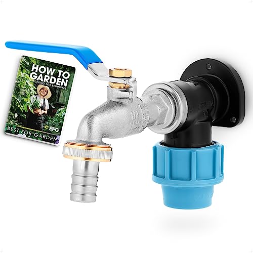 BFG Diamond Garden Set: TAP EN 13828-A-CU mit Ballventiltyp 2500 und PE-Wandstopfen PN16 | Geeignet zum Trinkwasser -Water -Wahnsinn mit einem Gartenschlauchanschluss von BFG