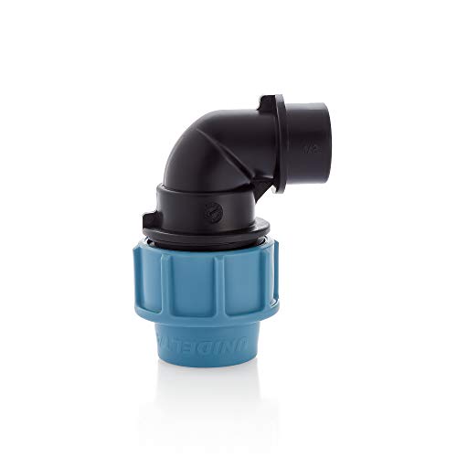 BFG MDPE Fitting für Wasserrohre, Winkel Adapter 25mm x 1/2" BSP Innengewinde, für MDPE Kunststoffrohre, 16 Bar, Max. Temperatur 45°C, Klemmverschraubungen von BFG