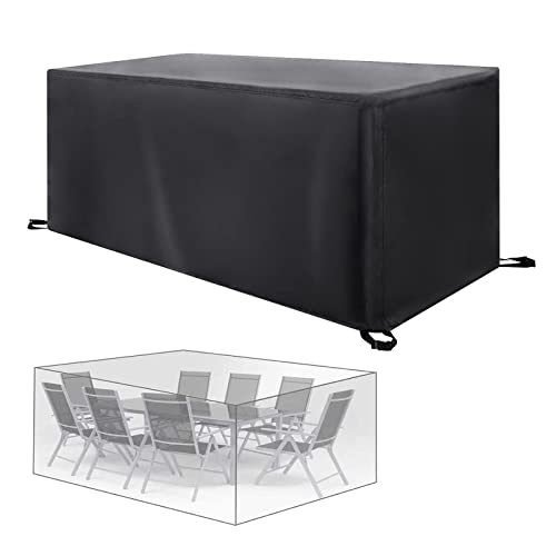 BFKJDS Gartenmöbel Abdeckung Wasserdicht, 260x80x90cm/LxWxH Abdeckung Gartenmöbel Winterfest, Abdeckplane Gartenmöbel Schutzhülle Gartentisch Abdeckung für Möbelsets Tische Stühle von BFKJDS