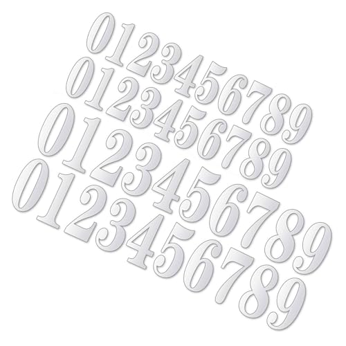 BFLKY 4 Sets klare Sichtbarkeit, reflektierende Briefkasten, Zahlen, Briefkasten, Zahlen, Aufkleber, reflektierend und für Geschäftsadressen von BFLKY