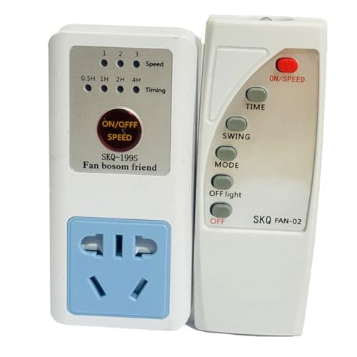 BFLKY Fernbedienung Steckdose Ventilator Stecker Tischventilator Controller Fernbedienung Deckenventilator Controller für Lüfterlicht BFLKY Fernbedienung Steckdose Ventilator Stecker Tischventilator Controller Fernbedienung Deckenventilator Controller für Lüfterlicht von BFLKY