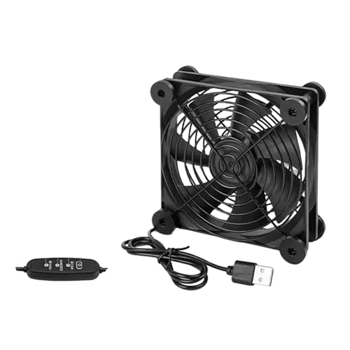 BFLKY High Airflows 120 mm USB-Lüfter mit Gummifüßen für Router, Modems, DVRs und PC-Laptop-Ständer von BFLKY