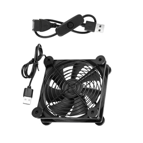 BFLKY High Airflows 120 mm USB-Lüfter mit Gummifüßen für Router, Modems, DVRs und PC-Laptop-Ständer von BFLKY