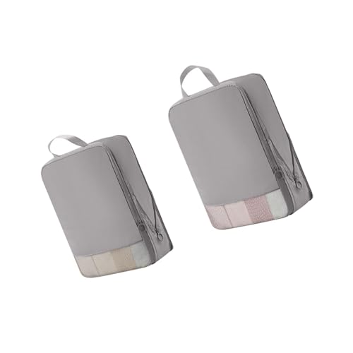 BFLKY Packung mit 2 komprimierbaren Doppelreißverschlüssen, wasserabweisend, selbstkomprimierend, Gepäck-Organizer, Bettwäsche und Mantelhalter von BFLKY