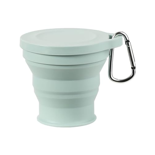 Faltbarer Reisebecher, tragbarer Silikonbecher, Wasserbecher mit Deckel, Karabiner für Outdoor-Camping Faltbarer Reisebecher, tragbarer Silikonbecher, Wasserbecher mit Deckel, Karabiner für Outdoor-Camping von BFLKY