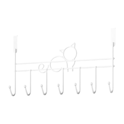 Selbstklebende Haken in Katzenform für die Rückseite der Tür, kein Bohren, Handtuchaufhänger für Zuhause und Bürobedarf von BFLKY