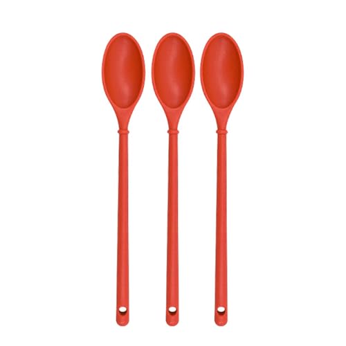 Set mit 3 Salat-Rührlöffeln, praktische Obstsalatlöffel, langer Griff, Löffel, Utensilien zum Kochen von BFLKY