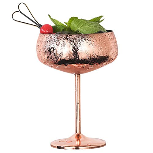 Weinglas aus Edelstahl mit schmalem Stiel, unzerbrechlich, Champagner-Cocktail-Verkostungskelch, Metall-Trinkgeschirr für Party von BFLKY