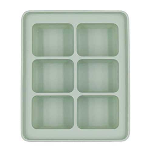 for Creative Große Eiswürfelform mit Deckel, Silikon-Eiswürfelform, 4/6 Zellen, Eiswürfelboxen, selbstgemacht, schnell frei von BFLKY