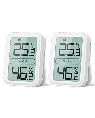 BFOUR Digital Thermo-Hygrometer Thermometer Hygrometer Indoor Temperature and Humidity Meter with Indicator for Indoor Climate Control, White, Pack of 2 BFOUR Digital Thermo-Hygrometer Thermometer Hygrometer Indoor Temperature and Humidity Meter with Indicator for Indoor Climate Control, White, Pack of 2 von BFOUR