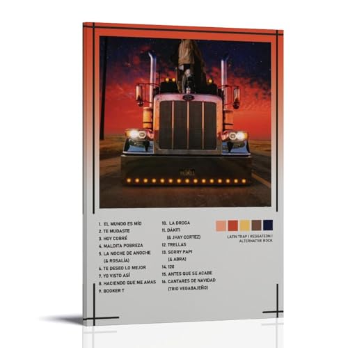 BFQMBKJUQ Bad Bunny El Último Tour Del Mundo Poster, Kunst, dekoratives Gemälde, Geschenke, feuchtigkeitsbeständig, lichtbeständig, Kunstgeschenke, wasserdicht, Verschmutzung, Heimdekoration, 60 x 90 von BFQMBKJUQ