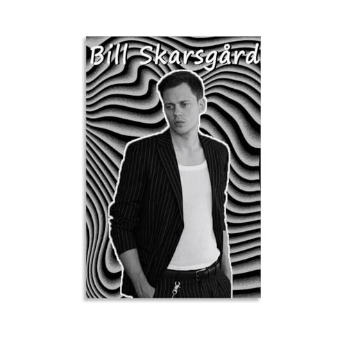 BFQMBKJUQ Bill Skarsgård Poster, Kunst, dekoratives Gemälde, Geschenke, feuchtigkeitsbeständig, lichtbeständig, Kunstgeschenke, wasserdichte Verschmutzung, Heimdekoration, 60 x 90 cm, ungerahmter Stil von BFQMBKJUQ