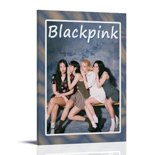 BFQMBKJUQ Blackpink Poster, Kunst, dekoratives Gemälde, Geschenke, feuchtigkeitsbeständig, lichtbeständig, Kunstgeschenke, wasserdichte Verschmutzung, Heimdekoration, 60 x 90 cm, Rahmenstil von BFQMBKJUQ