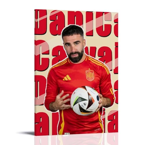 BFQMBKJUQ Dani Carvajal Poster, Kunst, dekoratives Gemälde, Geschenke, feuchtigkeitsbeständig, lichtbeständig, Kunstgeschenke, wasserdichte Verschmutzung, Heimdekoration, 50 x 75 cm, Rahmenstil von BFQMBKJUQ