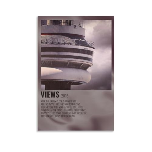 BFQMBKJUQ Drake Views Poster, Kunst, dekoratives Gemälde, Geschenke, feuchtigkeitsbeständig, lichtbeständig, Kunstgeschenke, wasserdichte Verschmutzung, Heimdekoration, 20 x 30 cm, ungerahmter Stil von BFQMBKJUQ