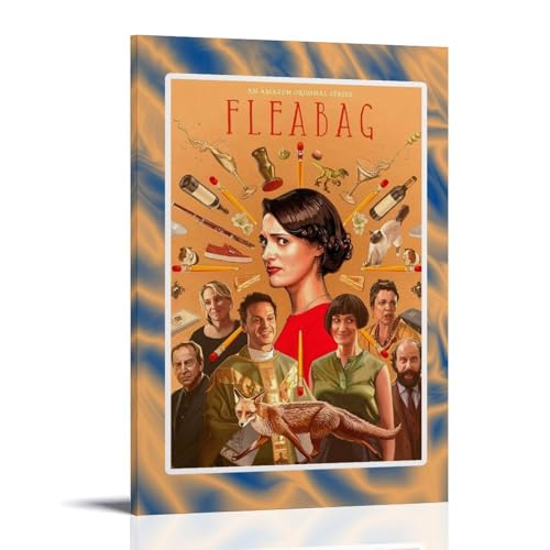 BFQMBKJUQ Fleabag Poster, Kunst, dekoratives Gemälde, Geschenke, feuchtigkeitsbeständig, lichtbeständig, Kunstgeschenke, wasserdichte Verschmutzung, Heimdekoration, 50 x 75 cm, Rahmenstil von BFQMBKJUQ