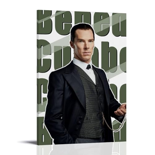 BFQMBKJUQ Poster, Motiv: Benedict Cumberbatch, dekoratives Gemälde, Geschenke, feuchtigkeitsbeständig, lichtbeständig, Kunstgeschenke, wasserdichte Verschmutzung, Heimdekoration, 60 x 90 cm von BFQMBKJUQ