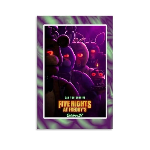 BFQMBKJUQ Poster "Five Nights at Freddy's", dekoratives Gemälde, Geschenke, feuchtigkeitsbeständig, lichtbeständig, Kunstgeschenke, wasserfest, schmutzabweisend, Dekoration für Zuhause, Geschäft, 20 x von BFQMBKJUQ