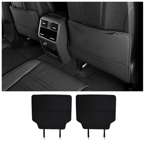 BFRDGE 2 Stücke Autositz Rückenlehnenschutz aus Leder für Renault Kangoo 3 2021-2022 2023, Wasserdicht Autositz Rücksitz Organizer Autositzschoner Rückenlehne,A/Black von BFRDGE