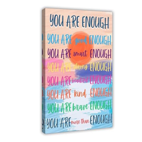 BFTIUTG Inspirierende Zitate Kunstposter für Kinderzimmer, Leinwandposter, Schlafzimmer, Dekoration, Landschaft, Büro, Raumdekoration, Geschenk, 20 x 30 cm von BFTIUTG