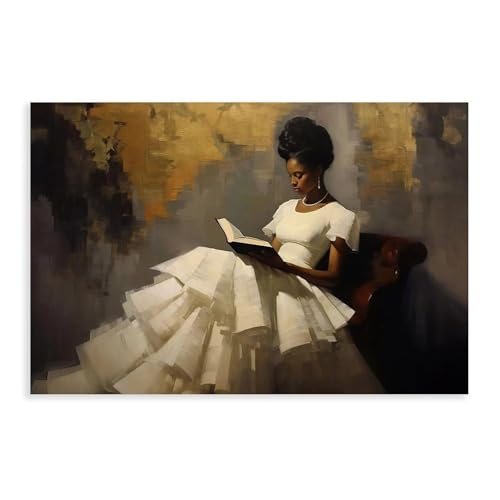 BFTIUTG Retro-Poster für Frauen, zum Lesen, Hochformat, Leinwand, Schlafzimmer, Dekoration, Landschaft, Büro, Raumdekoration, Geschenk, 30 x 45 cm, Schwarz BFTIUTG Retro-Poster für Frauen, zum Lesen, Hochformat, Leinwand, Schlafzimmer, Dekoration, Landschaft, Büro, Raumdekoration, Geschenk, 30 x 45 cm, Schwarz von BFTIUTG