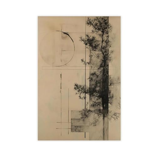 BFTIUTG Zen-inspiriertes geometrisches Tintengemälde von Kiefern, Leinwand-Poster, Schlafzimmer, Dekoration, Landschaft, Büro, Raumdekoration, Geschenk, 30 x 45 cm BFTIUTG Zen-inspiriertes geometrisches Tintengemälde von Kiefern, Leinwand-Poster, Schlafzimmer, Dekoration, Landschaft, Büro, Raumdekoration, Geschenk, 30 x 45 cm von BFTIUTG