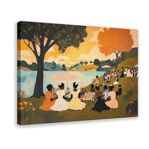 Ölgemälde mit afrikanischen Frauen, Nachmittagstee, 2 Stück, Leinwandposter, Wandkunst, Dekordruck, Bild Gemälde für Wohnzimmer, Schlafzimmer, Dekoration, 20 x 30 cm Ölgemälde mit afrikanischen Frauen, Nachmittagstee, 2 Stück, Leinwandposter, Wandkunst, Dekordruck, Bild Gemälde für Wohnzimmer, Schlafzimmer, Dekoration, 20 x 30 cm von BFTIUTG
