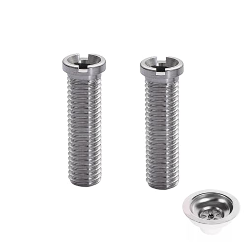 2 Stück Hohlschraube Spüle,Hohlschraube M12 für Siebkorbventile,Spüle Ersatzteile,Edelstahl Abflusssieb Waschbecken Schraube 45mm,Geeignet Schraube für Küchenspülen Ablaufventil,Ventilabläufe Zubehör von BFUZXY