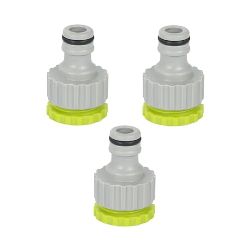 3 Stück Wasserhahn Adapter,1/2 und 3/4 Zoll Gartenschlauch Anschluss,2-in-1 Garten Schraubgewinde Hahnverbinder,Schlauchanschluss Set für Bewässerungs,Kunststoff Schlauch Anschluss Hahnadapter von BFUZXY