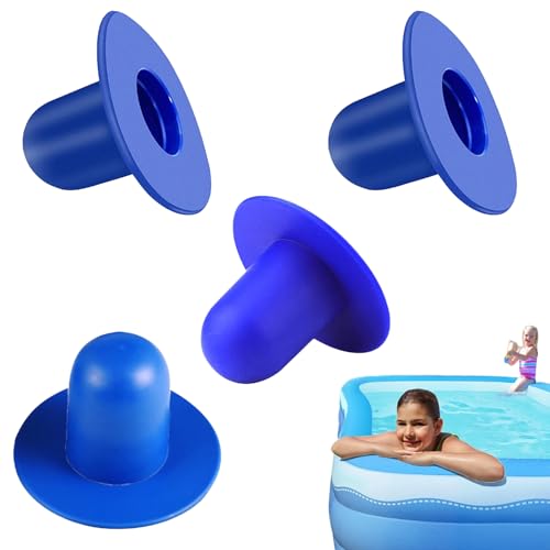 4 Stück Pool stopfen,Filterpumpen Sieblochstopfen,Pool Loch Stopfen,Schwimmbad Stopfen (Blau) von BFUZXY
