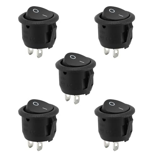 5 Stück Kippschalter Schalter 12v On/Off Einrastbare mit Selbsthemmung Mini 2 Polig Wippschalter für Einbau Wohnmobil Switch Taster Modellbau Auto Boot HaushaltsgeräTe Lampenschalter Einrastbare von BFUZXY