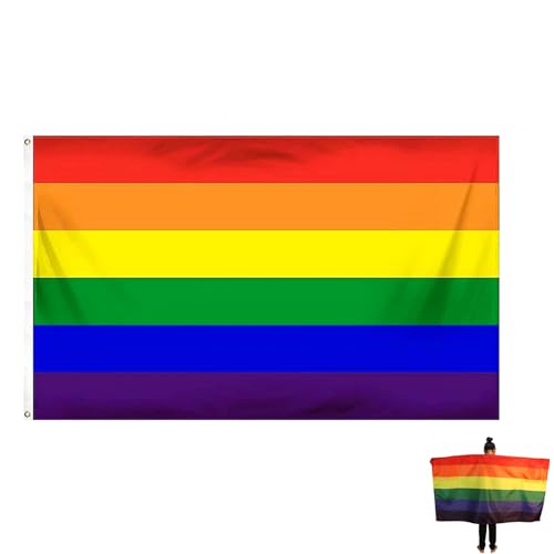 Pride Flag,LGBTQ Flagge,Regenbogen Fahne,Regenbogenflagge,Pride Flagge,Regenbogenfahne Groß für Party,Parade,Feste und Feiern,LGBT Accessoires,Gay Flag,Ideal für Flaggen Liebhaber (90x150cm) Pride Flag,LGBTQ Flagge,Regenbogen Fahne,Regenbogenflagge,Pride Flagge,Regenbogenfahne Groß für Party,Parade,Feste und Feiern,LGBT Accessoires,Gay Flag,Ideal für Flaggen Liebhaber (90x150cm) von BFUZXY