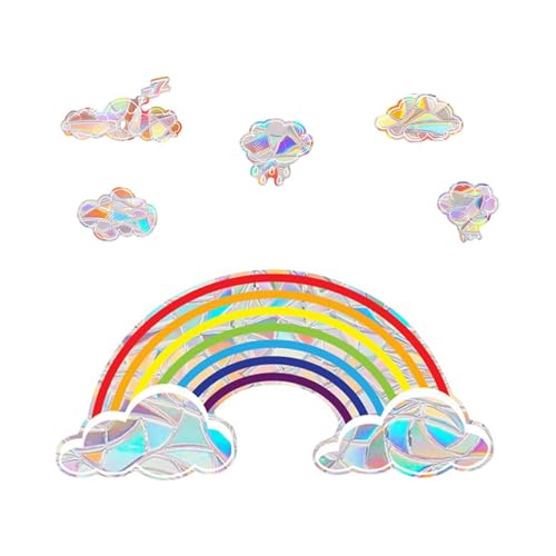 Prisma Fensteraufkleber Suncatcher Sticker Regenbogen Fensterfolie mit Regenbogeneffekt, Selbstklebende Fensterbilder für Kinderzimmer Glastüren - Bunte Sonnenfänger Dekoration für Fenster Glastüren Prisma Fensteraufkleber Suncatcher Sticker Regenbogen Fensterfolie mit Regenbogeneffekt, Selbstklebende Fensterbilder für Kinderzimmer Glastüren - Bunte Sonnenfänger Dekoration für Fenster Glastüren von BFUZXY