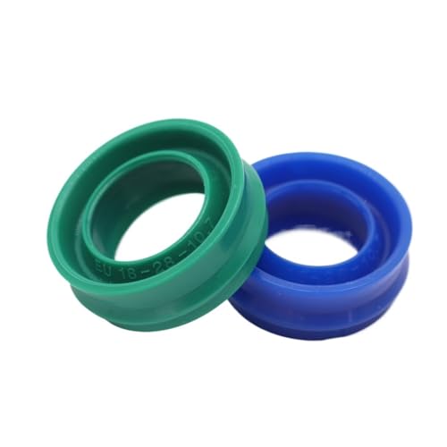 EU 12-63mm Blau Grün Polyurethan PU Staubband Staubdicht Pneumatische Zylinder Kolbenstange Welle Dichtring Dichtung Öl Dichtung(Green,8Pieces 18x28x10.7) von BFXXF