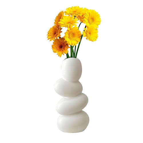 BFYDOAA Keramikvase, Unregelmäßige Steine, ästhetische Vasen, Minimalismus, Moderne Trockenblumenvase für Wohnzimmer, Schlafzimmer, Büro, Tischdekoration BFYDOAA Keramikvase, Unregelmäßige Steine, ästhetische Vasen, Minimalismus, Moderne Trockenblumenvase für Wohnzimmer, Schlafzimmer, Büro, Tischdekoration von BFYDOAA