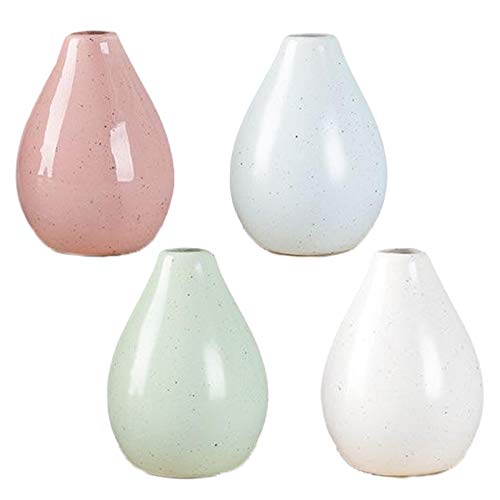 BFYDOAA Moderne Keramikvase, kleine elegante Porzellanvase, Keramik-Blumenvasen für moderne geometrische Heim- und Büro-Dekoration von BFYDOAA