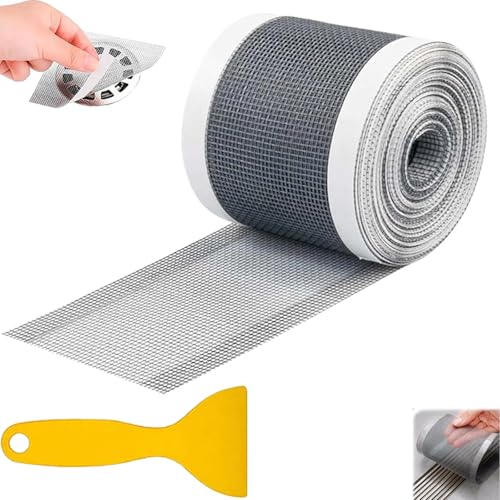 Abflusssieb Dusche 70mm x 10m Duschabfluss Mesh Aufkleber Haarsieb Dusche Einweg Abfluss HaarfäNger Filter Spülsieb Aufkleber Haarsieb Duschrinne Abflussfilter Duschabfluss Haarfänger für Bad Küche von BFYGDP