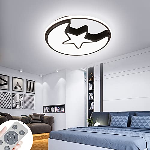 BFYLIN LED Deckenleuchte Dimmbar Deckenlampe Fernbedienung Lampe Licht für Wohnzimmer Kinderzimmer Schlafzimmer (Schwarz-72W Dimmbar) von BFYLIN