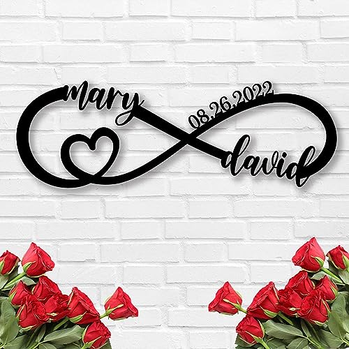 Personalisierter Metall Schild, Custom Monogramm, Türschild Namensschild Alphabet Haustür Dekoratives Schild mit Namen, Hochzeitsgeschenk Personalisierte Geschenke Wanddekoration (Color : Infinity Si Personalisierter Metall Schild, Custom Monogramm, Türschild Namensschild Alphabet Haustür Dekoratives Schild mit Namen, Hochzeitsgeschenk Personalisierte Geschenke Wanddekoration (Color : Infinity Si von BFYYML