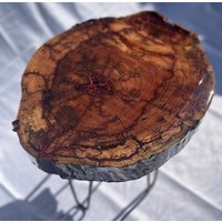 Brilliant Maple Fractal Cocktail Table W/Red Epoxy Inlay Brilliant Maple Fractal Cocktail Table W/Red Epoxy Inlay von BFractalDesigns