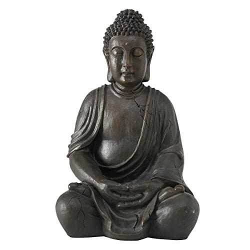 BG BUDDHA Figur sitzend ca. 50 cm hoch Kunstharz Dhunana-Mudra Dekoration Feng Shui von BG